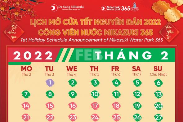 TET HOLIDAY SCHEDULE ANNOUNCEMENT OF WATER PARK 365!