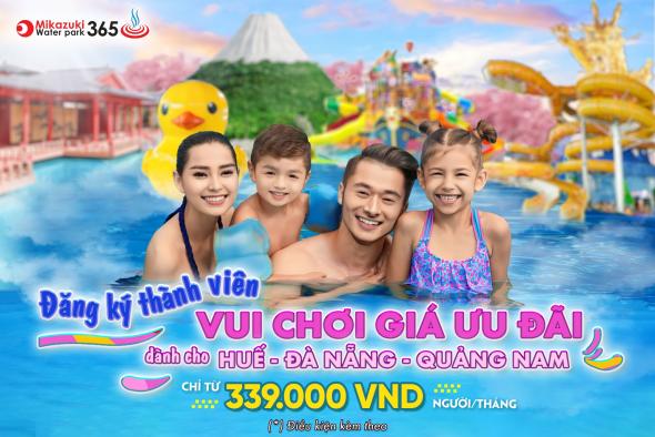 UNLIMITED ACCESS TO MIKAZUKI WATER PARK 365 ONLY FROM VND 339.000/PAX/ MONTH