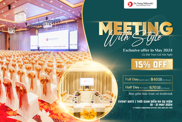 MEETING PACKAGE OFFER: 15% DISCOUNT ONLY IN MAY, 2024