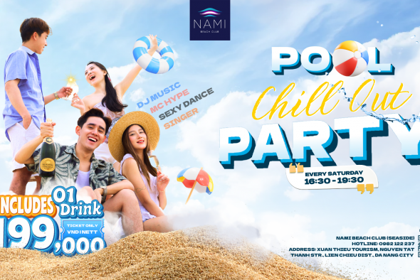 Join us for a fun-filled pool party at Nami Beach Club!