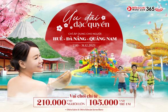 EXCLUSIVE OFFER FOR RESIDENTS OF HUE, DA NANG, QUANG NAM: Just from 210.000 VND/ adult and 105.000 VND/ child