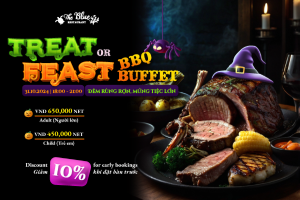 [BBQ Buffet] ĐÊM RÙNG RỢN, MỪNG TIỆC LỚN | Giảm 10% khi đặt bàn trước