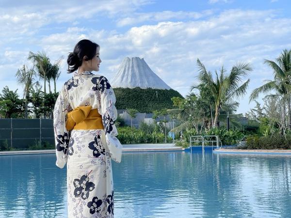 ベトナム最大の富士山の模型